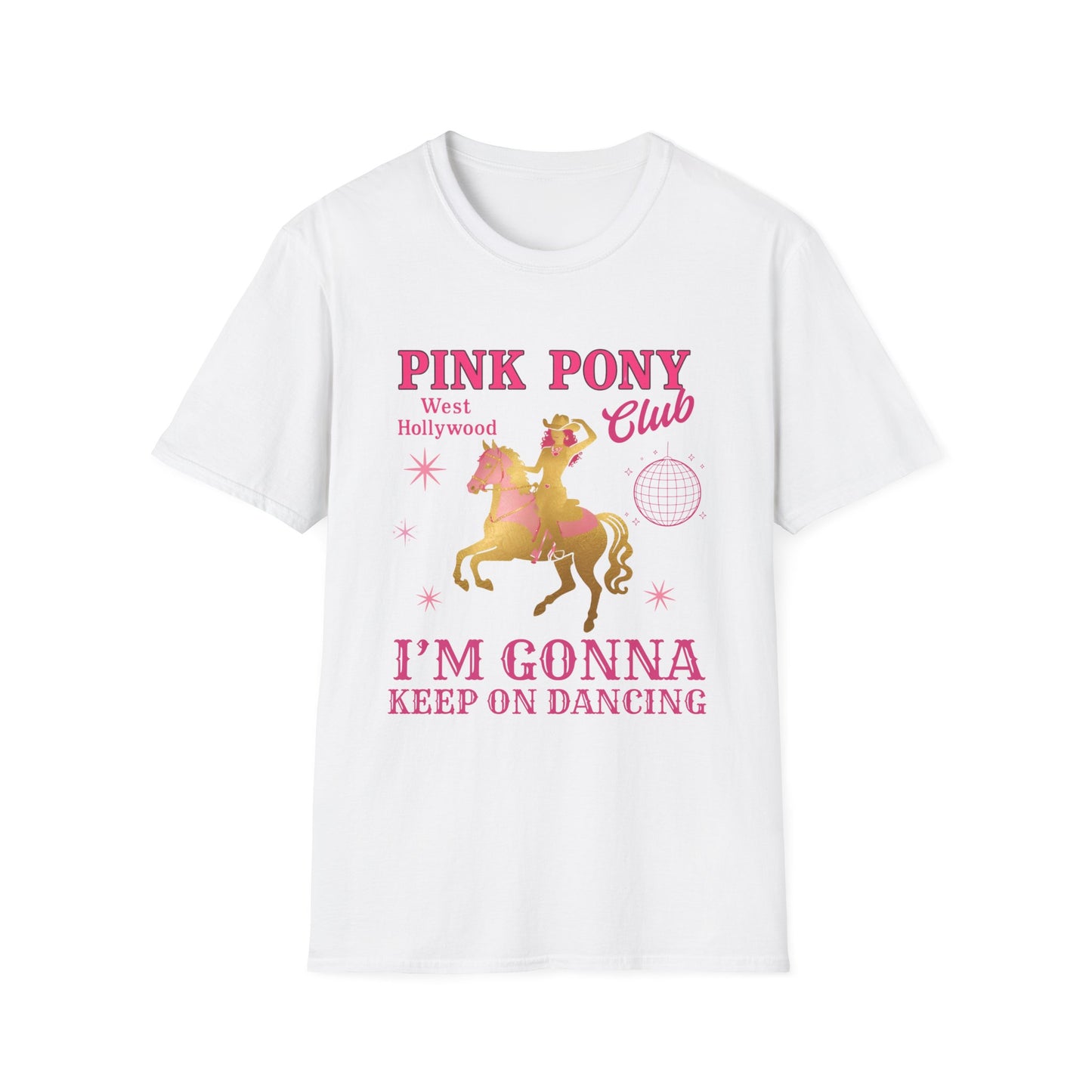 Pink Pony Club Unisex T-Shirt, Fun Party Tee, Dancing Shirt, LGBTQ+ Pride Shirt, Retro Vibe Fashion, Gift for Friends