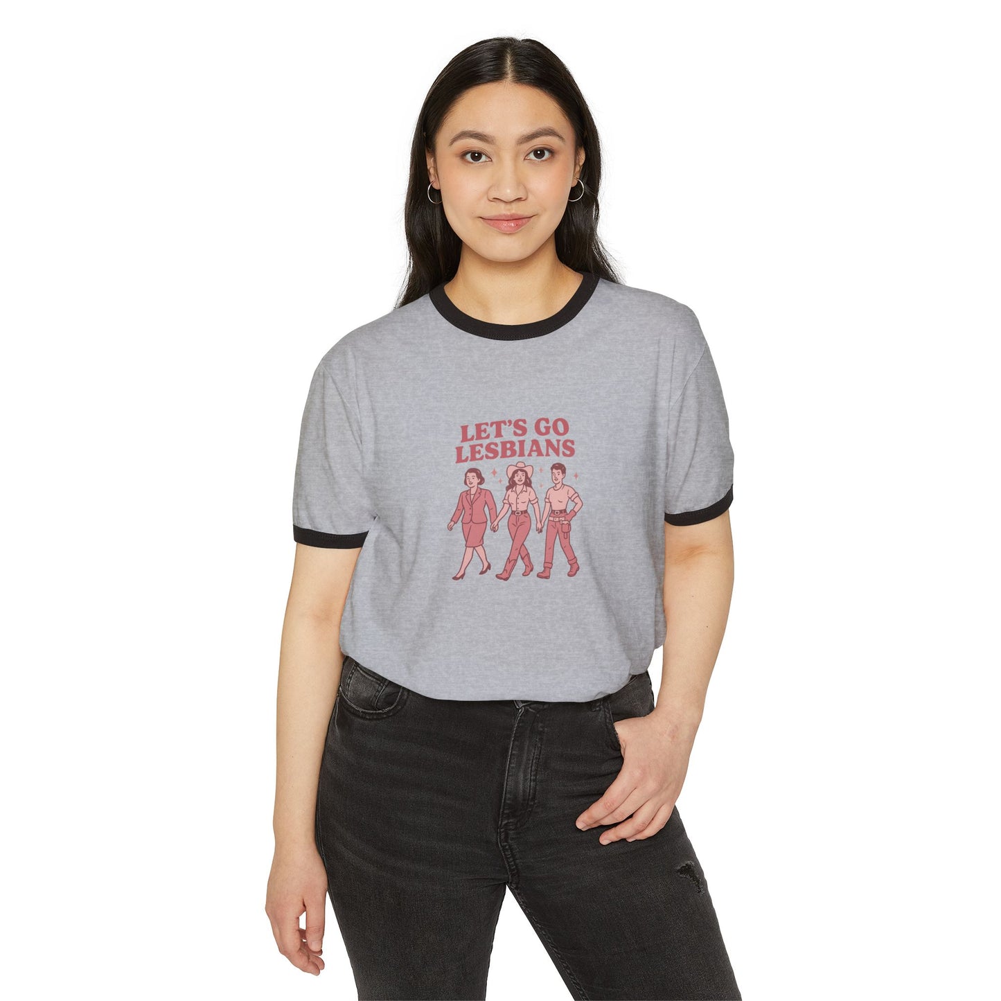 Let's Go Lesbians Unisex Cotton Ringer T-Shirt