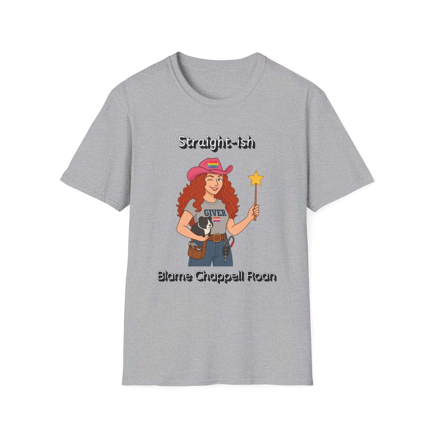 Chappell Roan Straight-Ish Graphic T-Shirt, Funny Tee, Gift for Women, Casual Wear, Everyday Humor Top, Birthday Gift