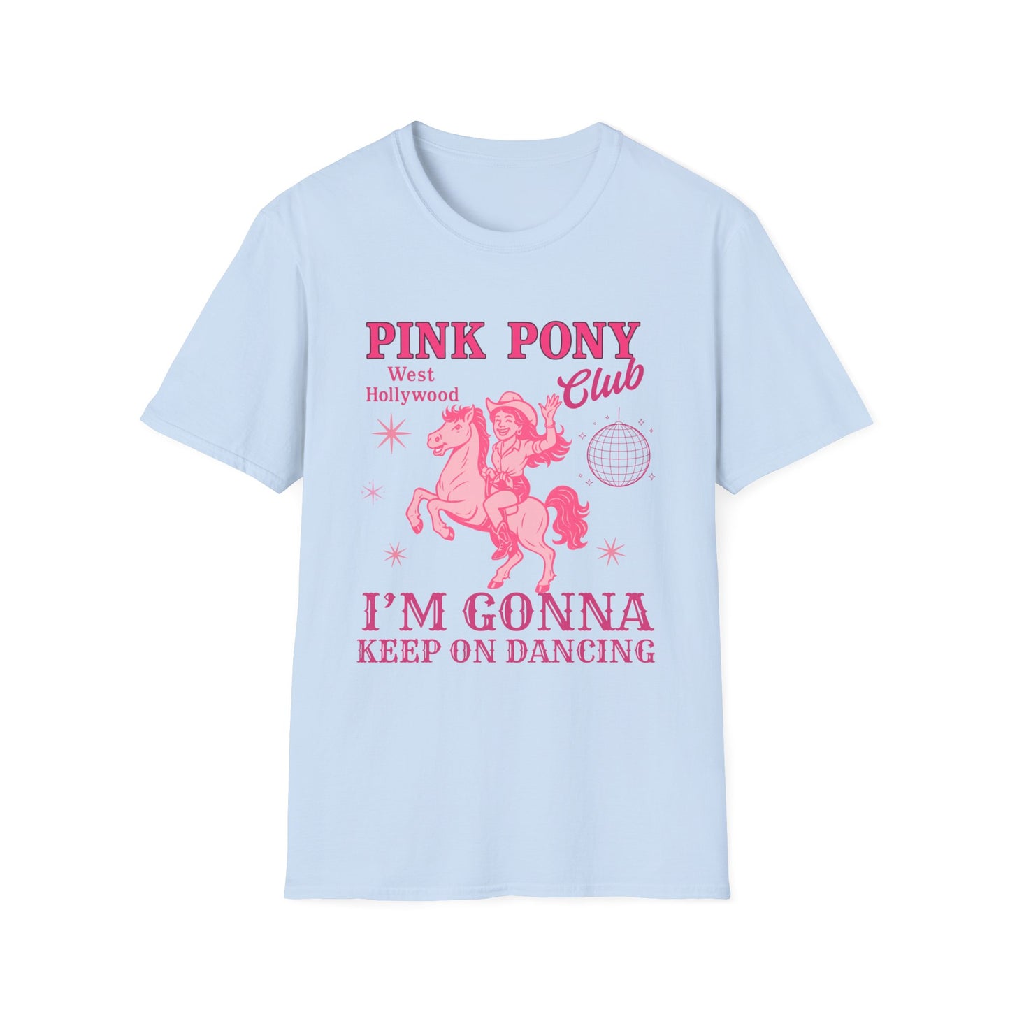 Pink Pony Club T-Shirt, Cute Dance Top, Casual Wear, Gift for Cheerleaders, Festival Shirt, Pride Apparel