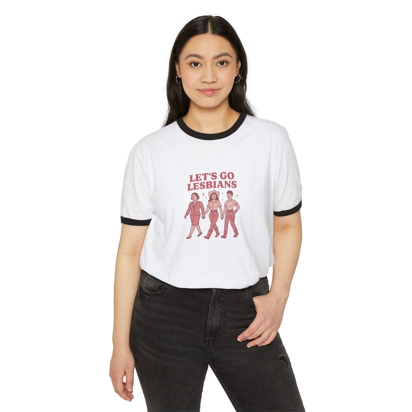 Let's Go Lesbians Unisex Cotton Ringer T-Shirt