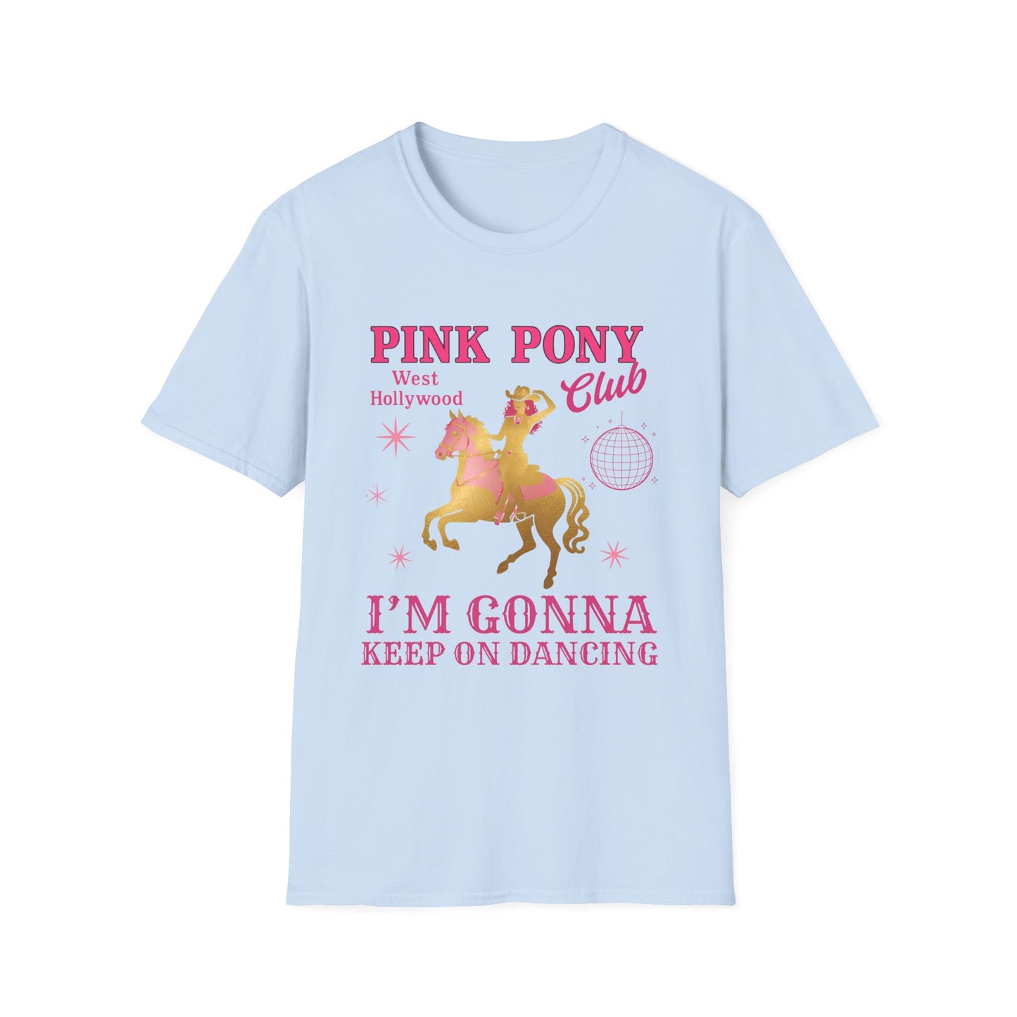 Pink Pony Club Unisex T-Shirt, Fun Party Tee, Dancing Shirt, LGBTQ+ Pride Shirt, Retro Vibe Fashion, Gift for Friends