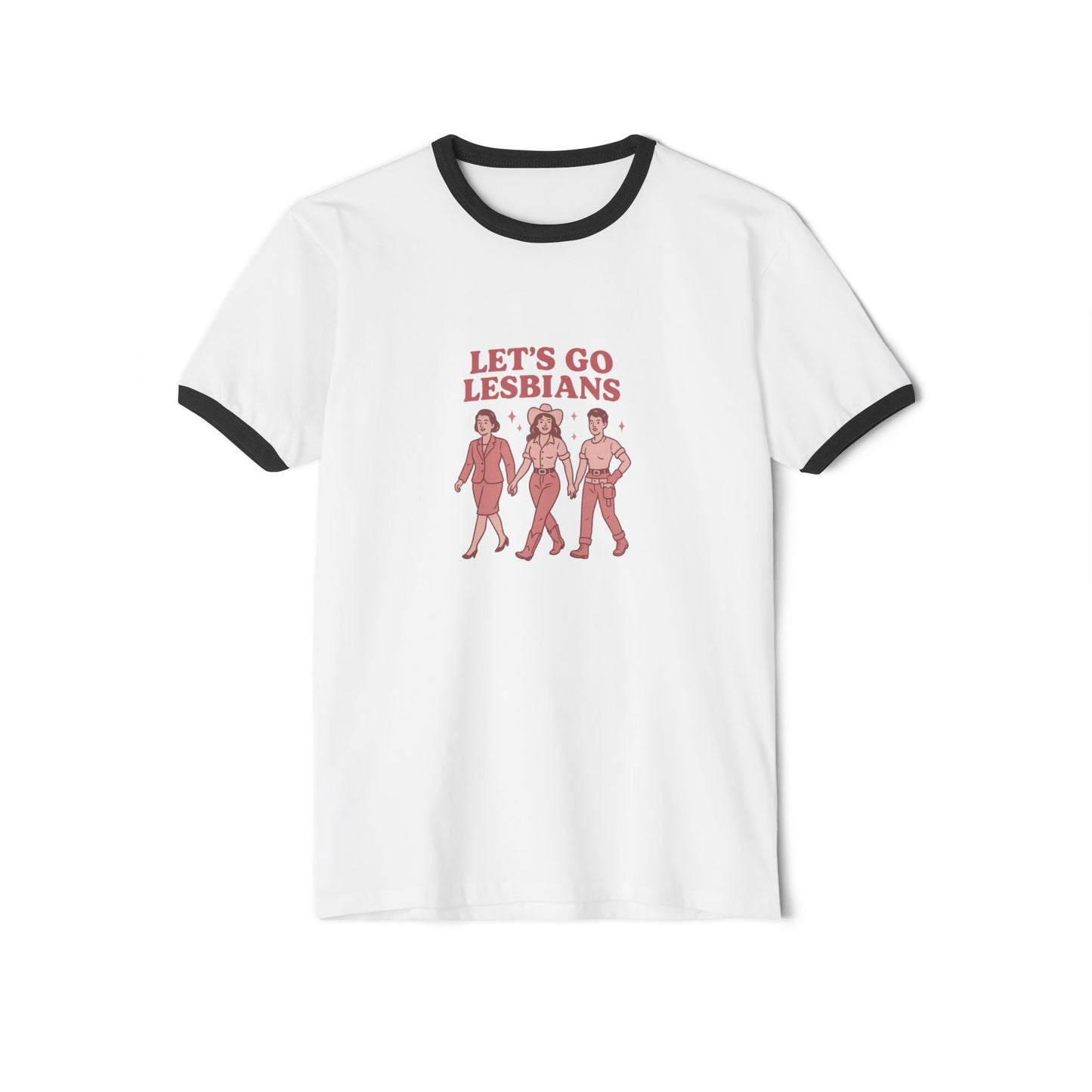 Let's Go Lesbians Unisex Cotton Ringer T-Shirt
