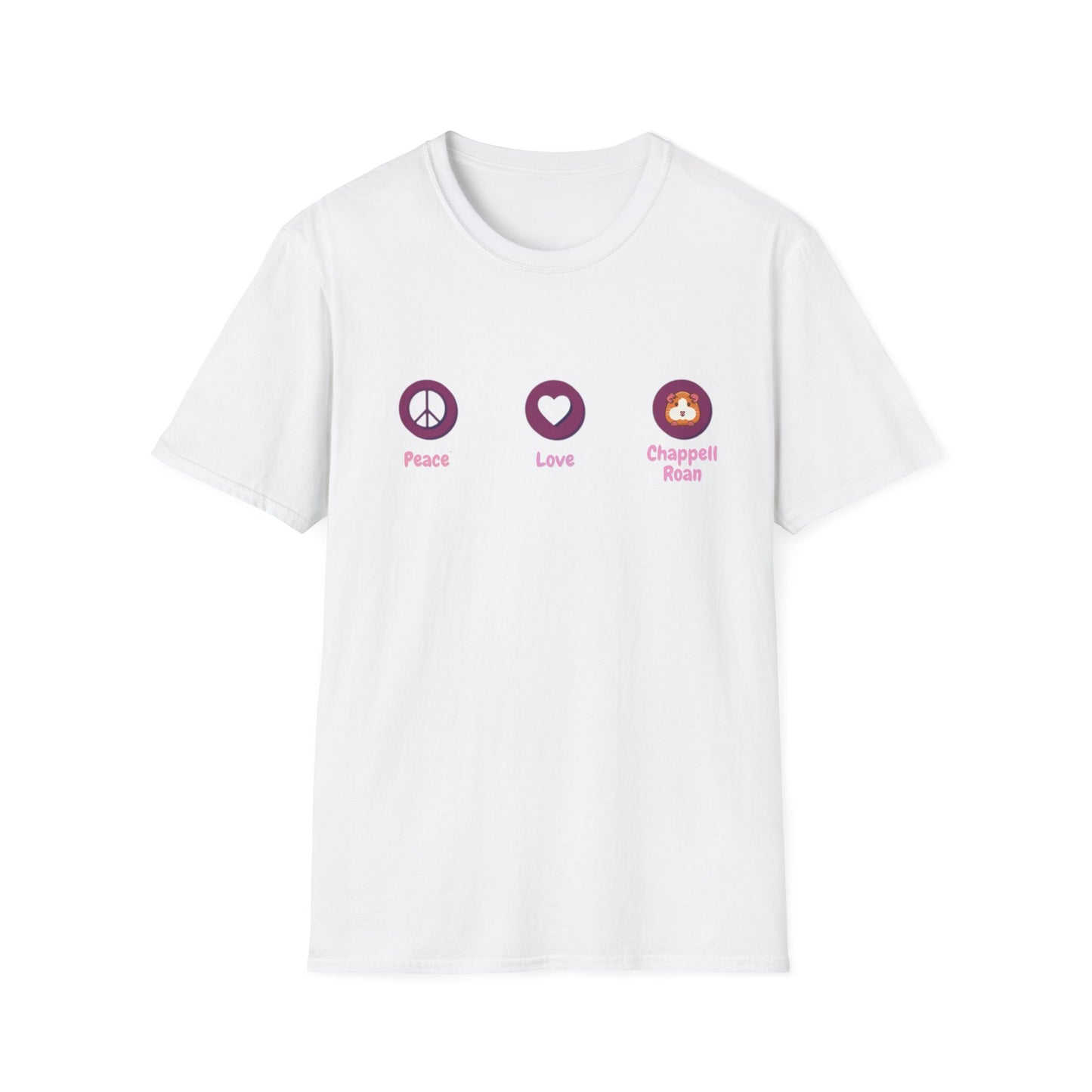 Peace Love Dragon Blue Unisex Softstyle T-Shirt, Casual Tee, Gift for Her/Him, Summer Style, Eco-Friendly Fashion, Relaxed Fit