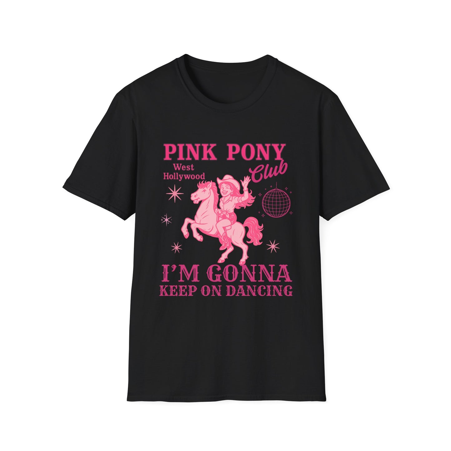 Pink Pony Club T-Shirt, Cute Dance Top, Casual Wear, Gift for Cheerleaders, Festival Shirt, Pride Apparel