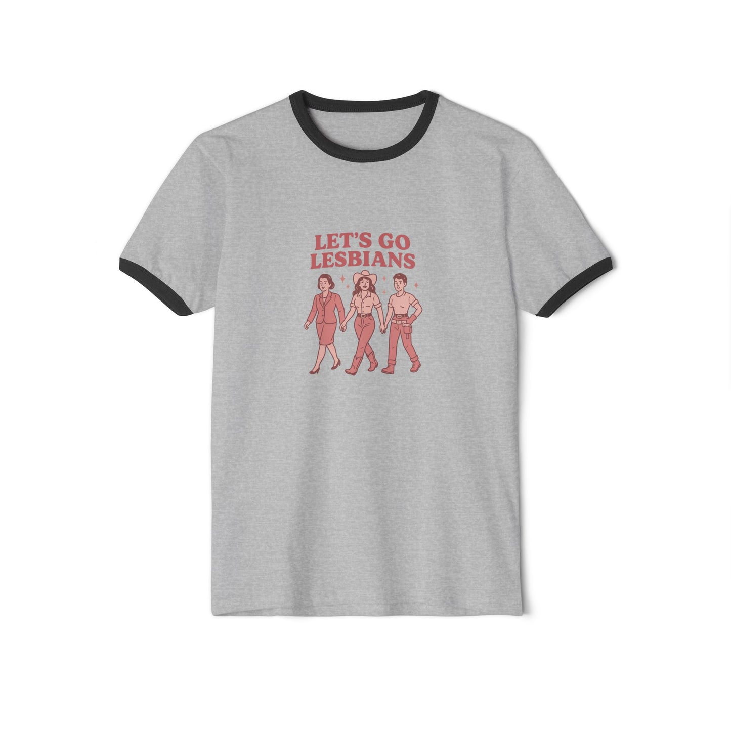 Let's Go Lesbians Unisex Cotton Ringer T-Shirt