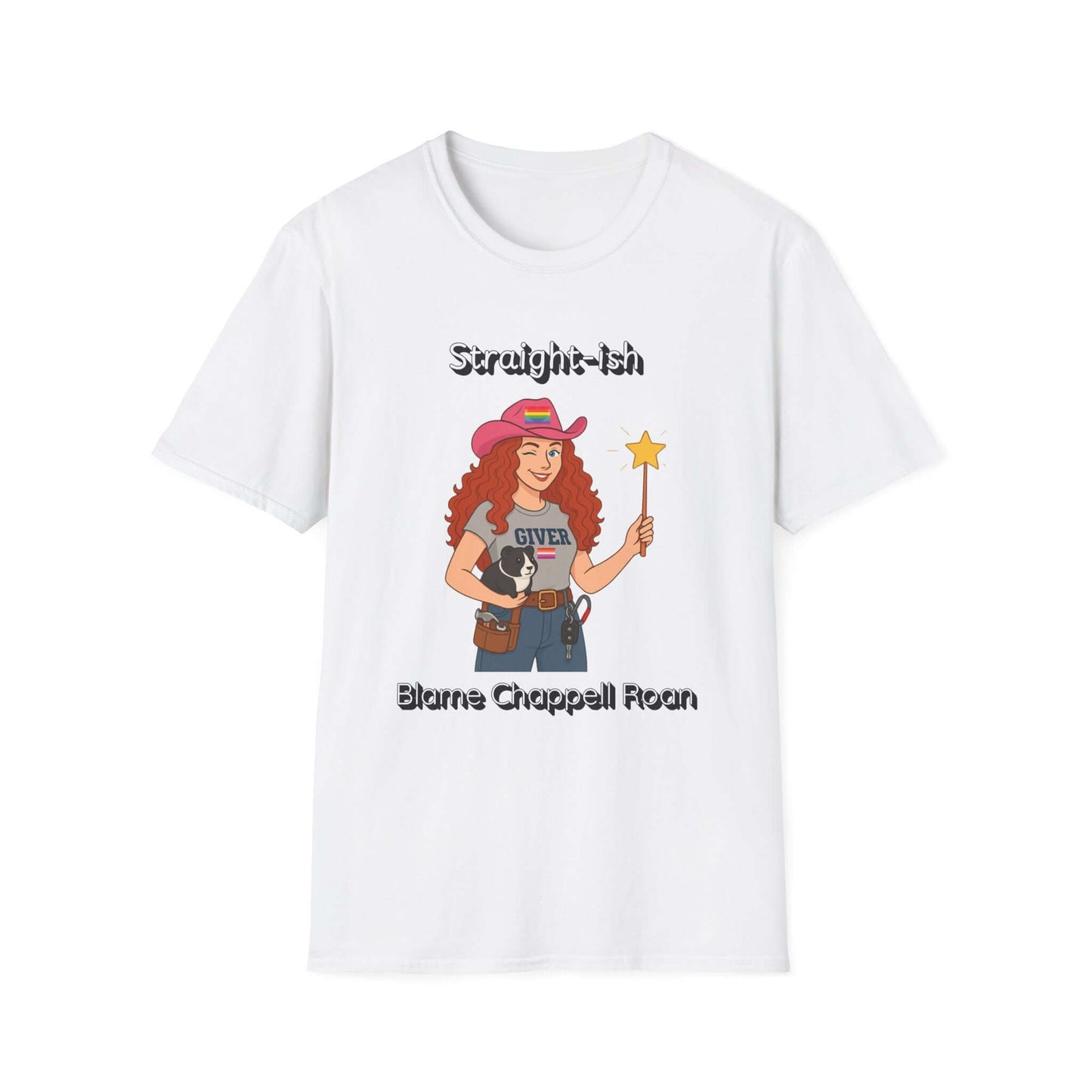 Chappell Roan Straight-Ish Graphic T-Shirt, Funny Tee, Gift for Women, Casual Wear, Everyday Humor Top, Birthday Gift