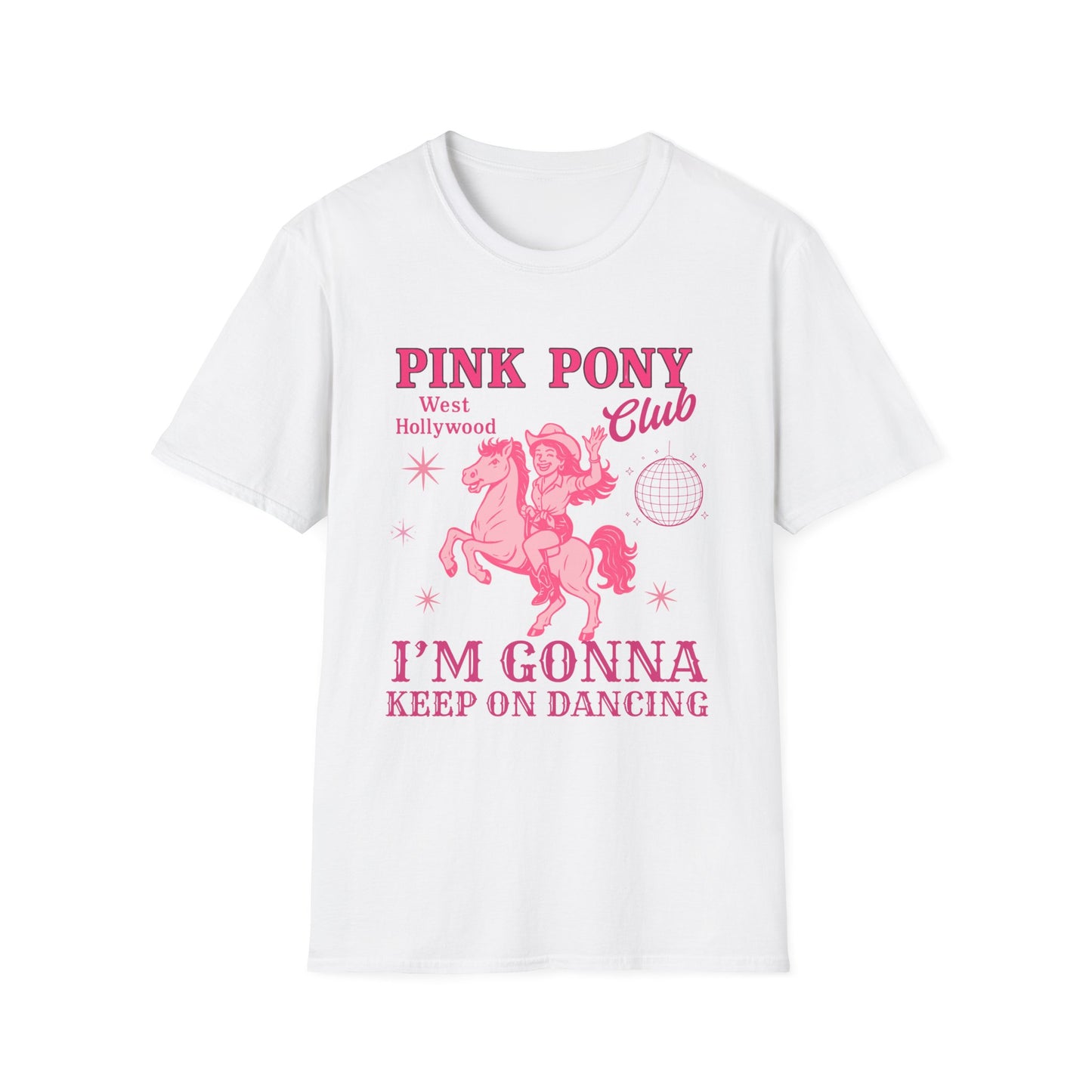 Pink Pony Club T-Shirt, Cute Dance Top, Casual Wear, Gift for Cheerleaders, Festival Shirt, Pride Apparel