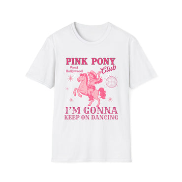 Pink Pony Club T-Shirt, Cute Dance Top, Casual Wear, Gift for Cheerleaders, Festival Shirt, Pride Apparel
