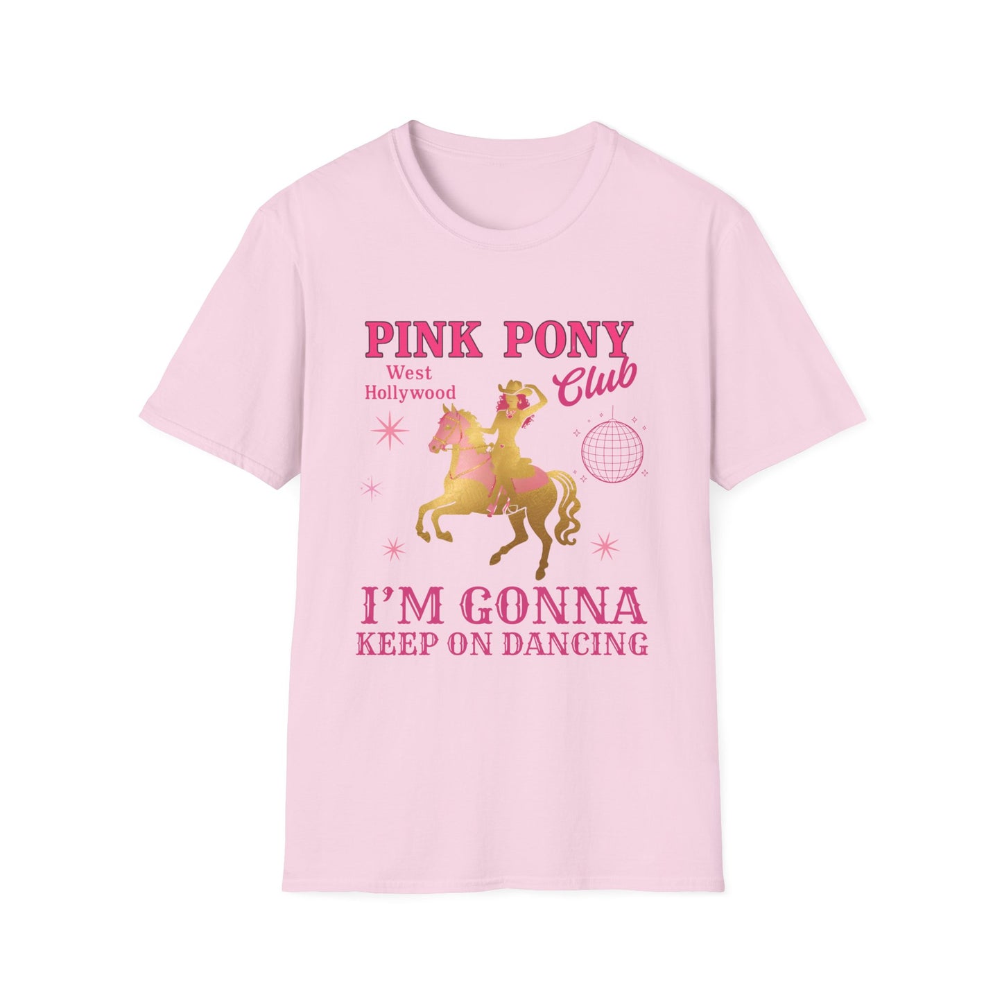 Pink Pony Club Unisex T-Shirt, Fun Party Tee, Dancing Shirt, LGBTQ+ Pride Shirt, Retro Vibe Fashion, Gift for Friends