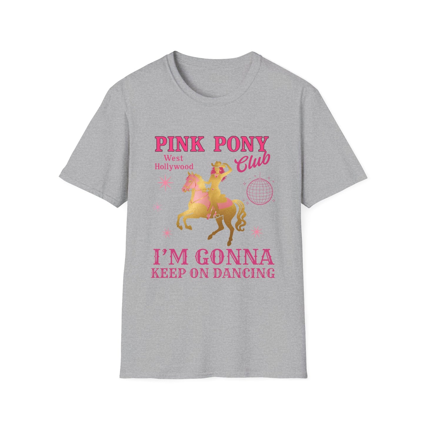 Pink Pony Club Unisex T-Shirt, Fun Party Tee, Dancing Shirt, LGBTQ+ Pride Shirt, Retro Vibe Fashion, Gift for Friends
