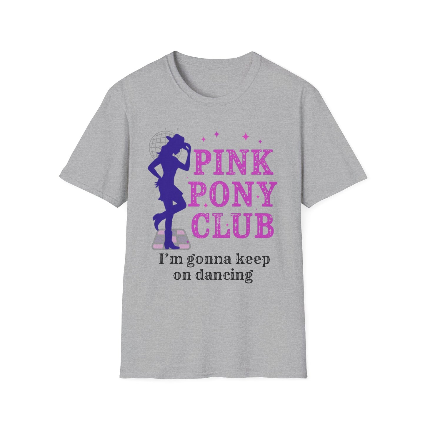 Pink Pony Club T-Shirt, Fun Graphic Tee, Dance Lover Gift, Softstyle Unisex Tee, Cute Casual Wear, Birthday Party Outfit