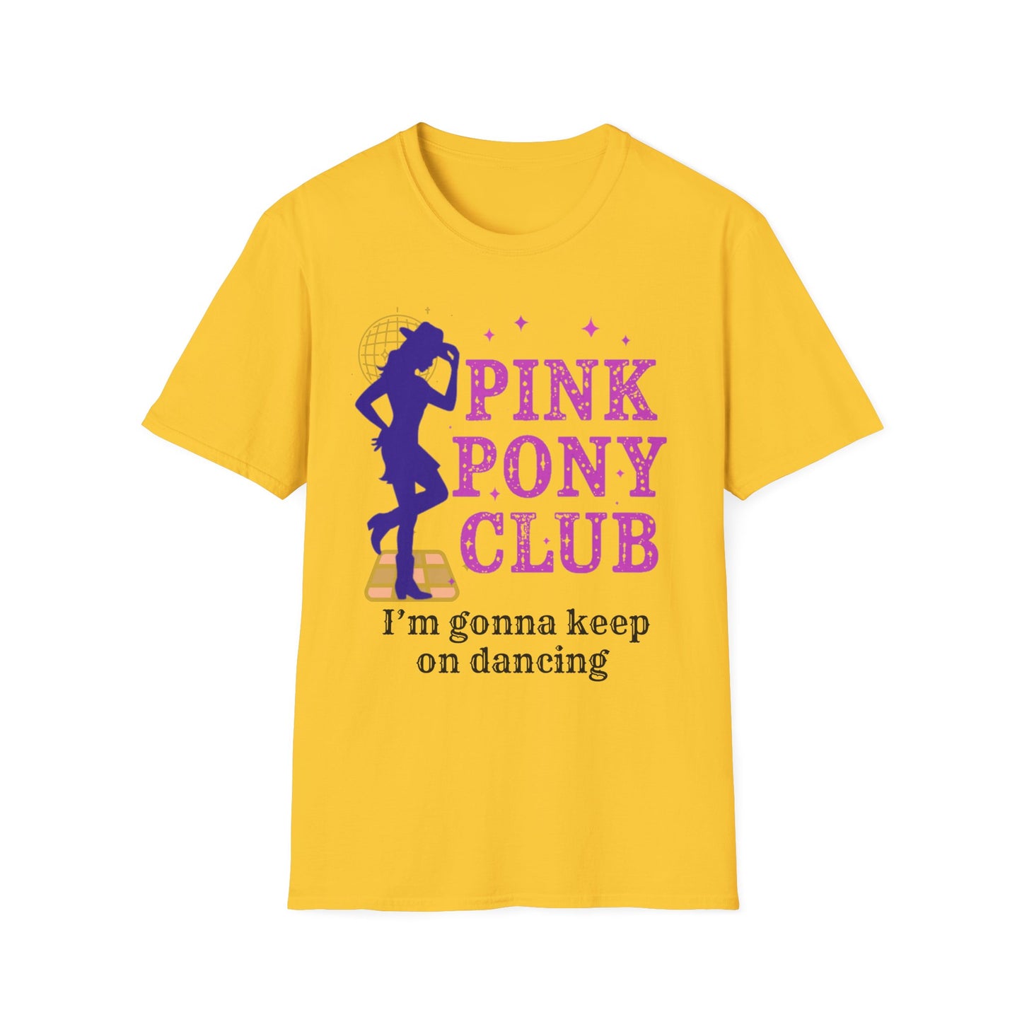 Pink Pony Club T-Shirt, Fun Graphic Tee, Dance Lover Gift, Softstyle Unisex Tee, Cute Casual Wear, Birthday Party Outfit