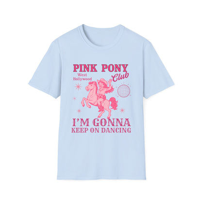 Pink Pony Club T-Shirt, Cute Dance Top, Casual Wear, Gift for Cheerleaders, Festival Shirt, Pride Apparel
