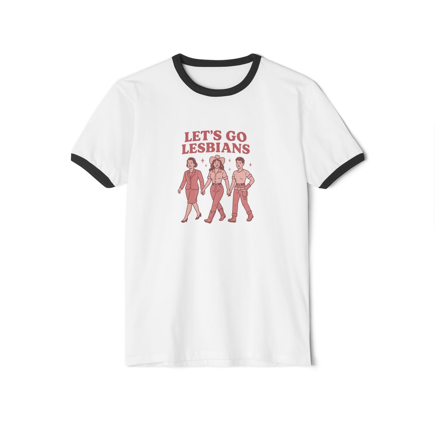 Let's Go Lesbians Unisex Cotton Ringer T-Shirt