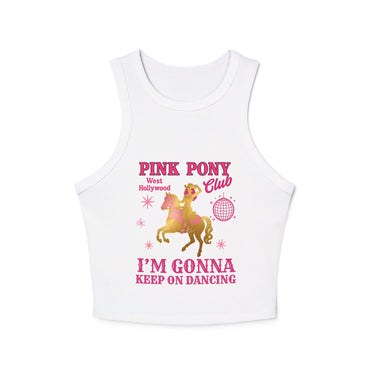 Pink Pony Club Racer Tank Top - Keep on Dancing Design