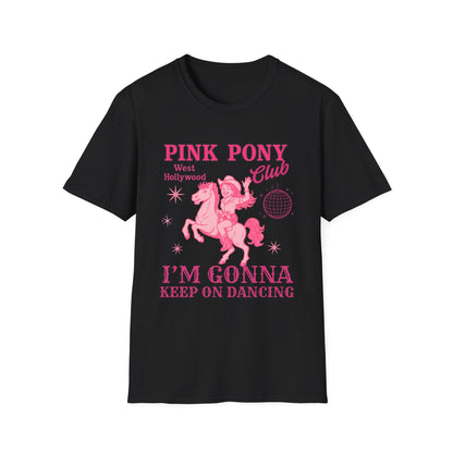 Pink Pony Club T-Shirt, Cute Dance Top, Casual Wear, Gift for Cheerleaders, Festival Shirt, Pride Apparel