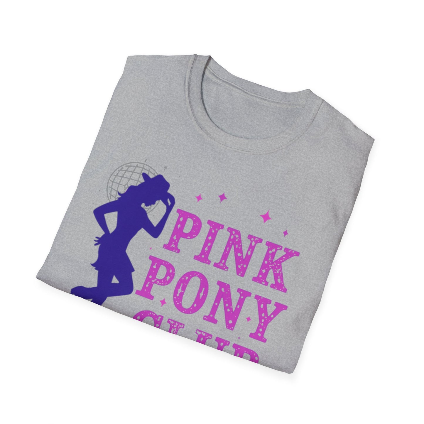 Pink Pony Club T-Shirt, Fun Graphic Tee, Dance Lover Gift, Softstyle Unisex Tee, Cute Casual Wear, Birthday Party Outfit