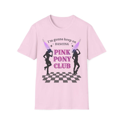 Dancing Pink Pony Club T-Shirt - Fun Graphic Tee, Casual Wear, Gift for Dancers, Birthday Celebration, Festival Outfit