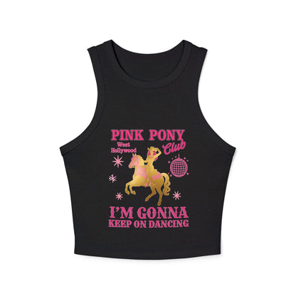 Pink Pony Club Racer Tank Top - Keep on Dancing Design