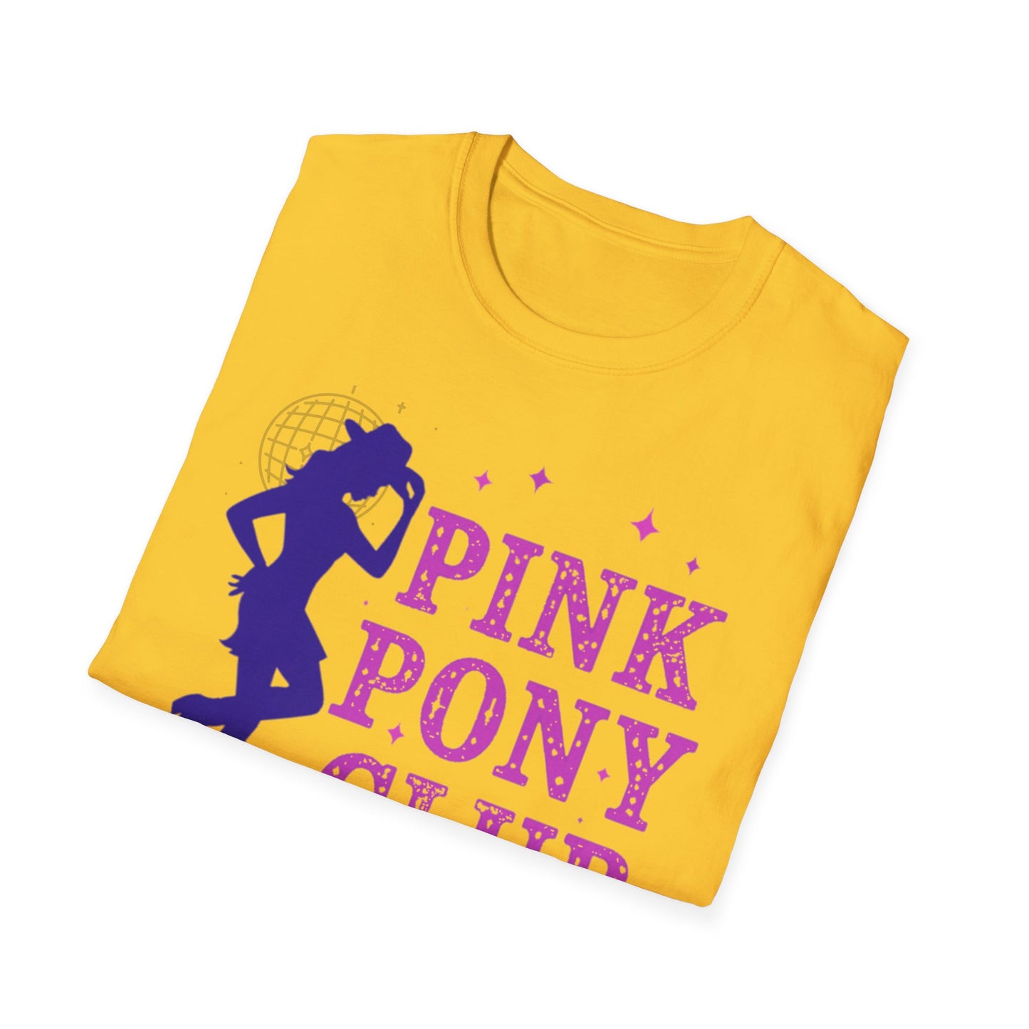 Pink Pony Club T-Shirt, Fun Graphic Tee, Dance Lover Gift, Softstyle Unisex Tee, Cute Casual Wear, Birthday Party Outfit