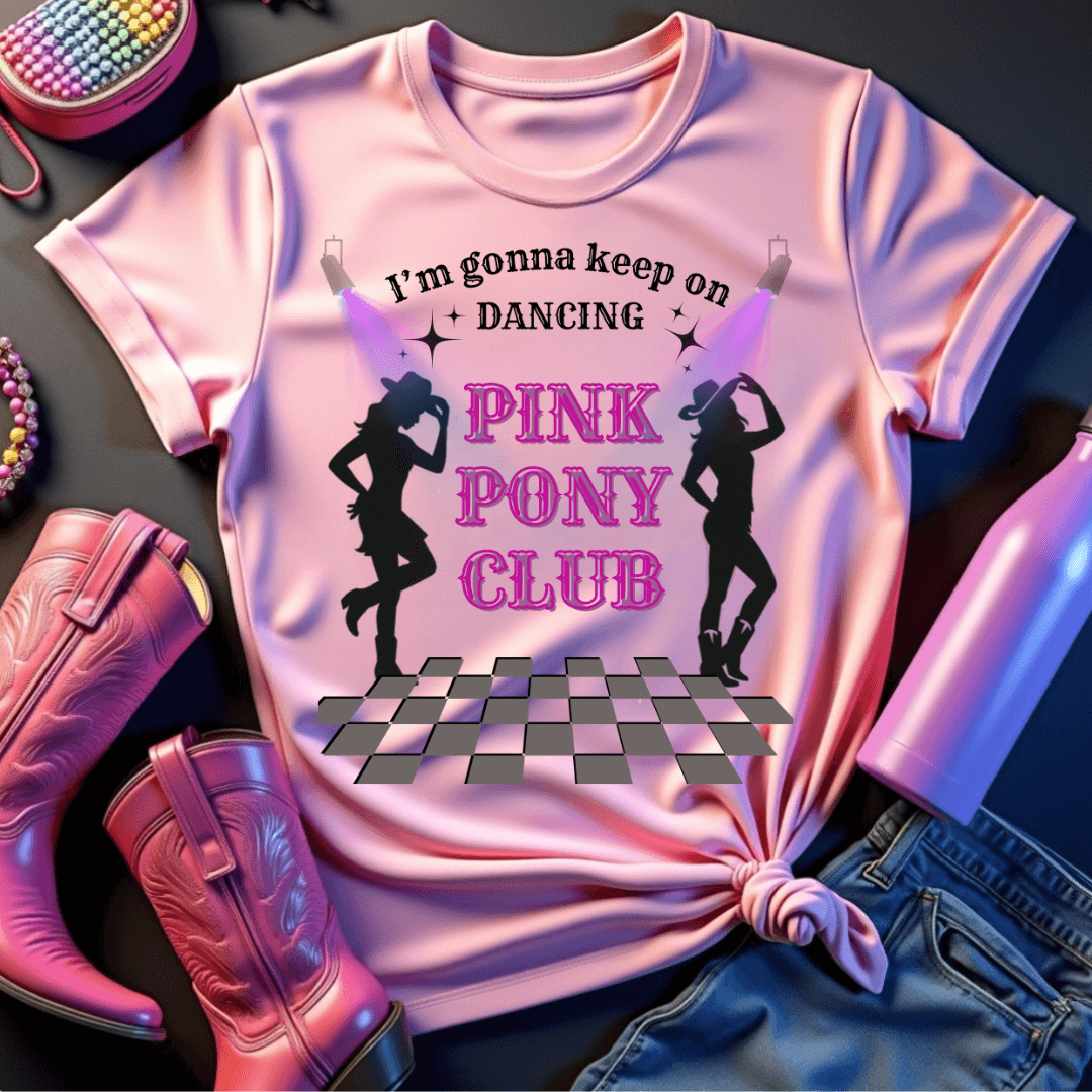 Dancing Pink Pony Club T-Shirt - Fun Graphic Tee, Casual Wear, Gift for Dancers, Birthday Celebration, Festival Outfit