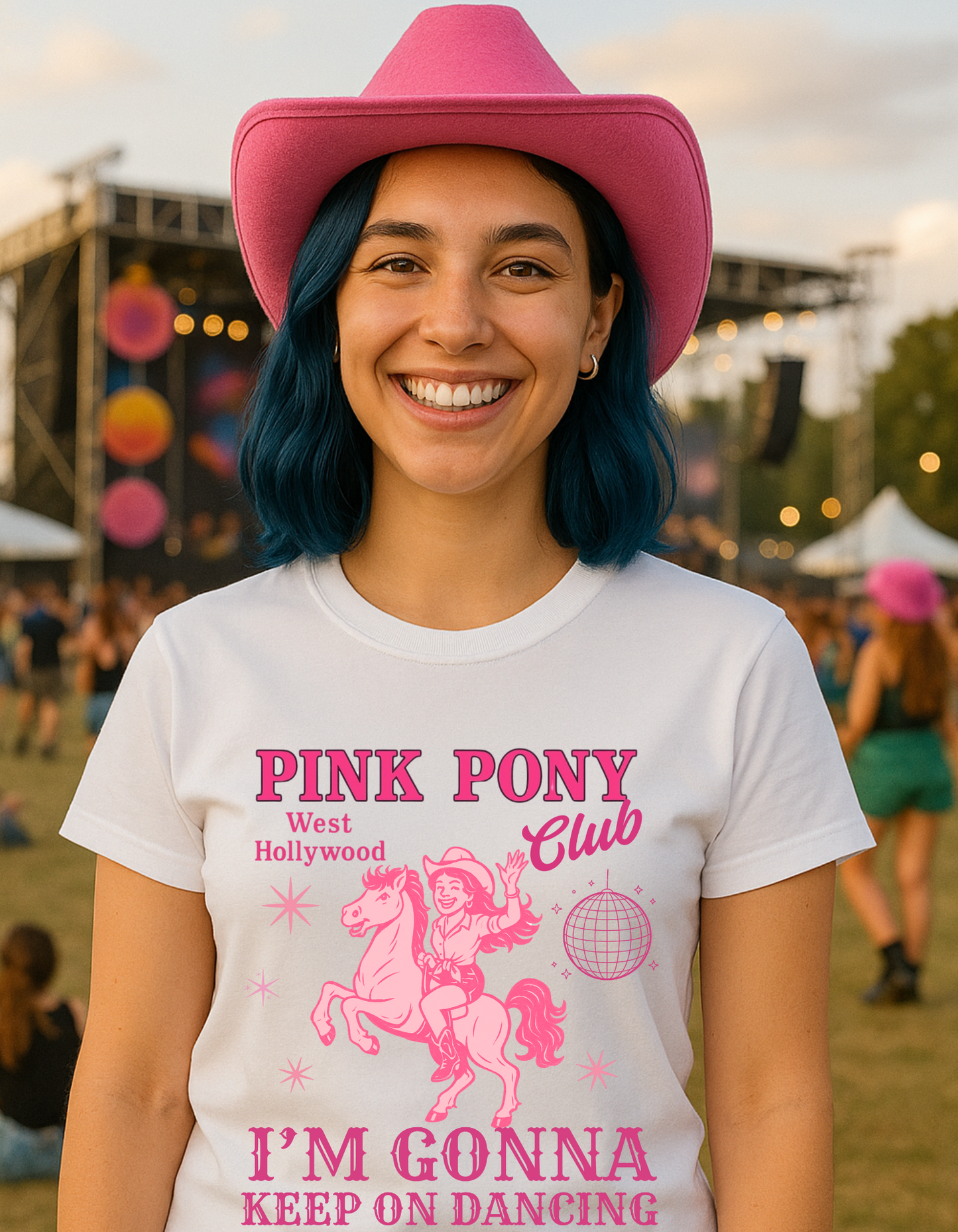 Pink Pony Club T-Shirt, Cute Dance Top, Casual Wear, Gift for Cheerleaders, Festival Shirt, Pride Apparel