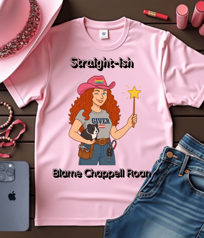 Chappell Roan Straight-Ish Graphic T-Shirt, Funny Tee, Gift for Women, Casual Wear, Everyday Humor Top, Birthday Gift